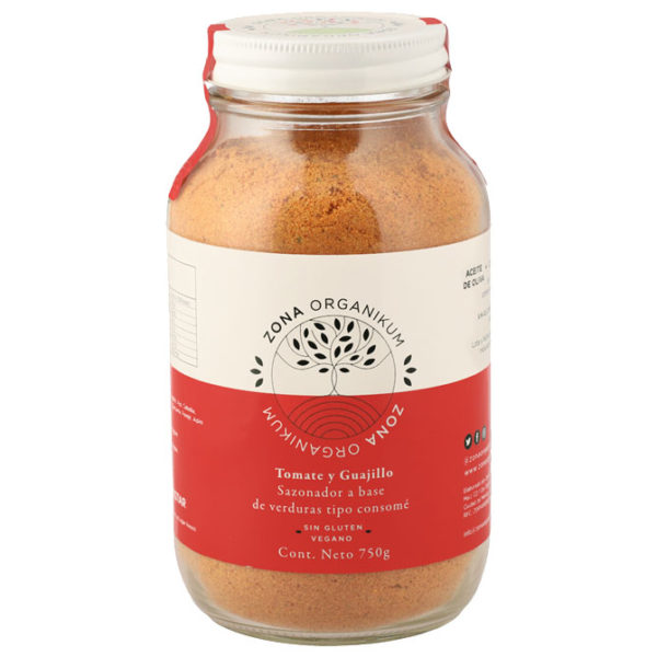 Sazonador a base de verduras tipo consomé tomate y guajillo frasco